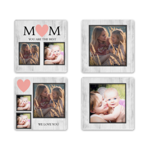 Coaster Set of 4 - MDF Wood - Design 4