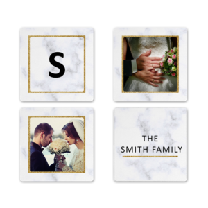Coaster Set of 4 - MDF Wood - Design 2