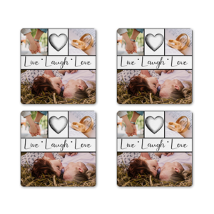 Coaster Set of 4 - MDF Wood - Design 1